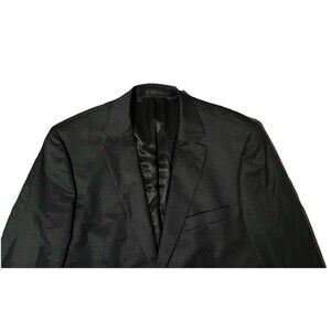 Hugo Boss Black Label Blazer Sport Coat 46L Black Super 100 Reda Italy